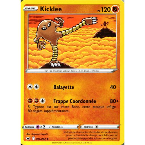 Carte Pokémon 94/202 Kicklee 120 Pv Eb01 - Epée Et Bouclier 1 Neuf Fr