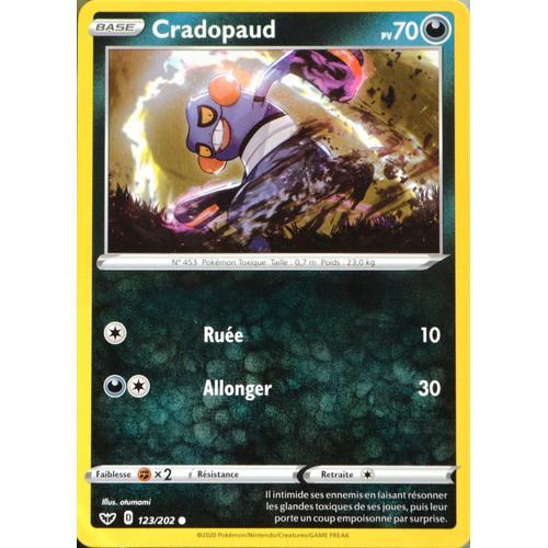 Carte Pokémon 123/202 Cradopaud 70 Pv Eb01 - Epée Et Bouclier 1 Neuf Fr