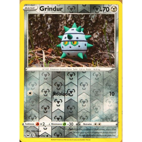 Carte Pokémon 130/202 Grindur - Reverse Eb01 - Epée Et Bouclier 1 Neuf Fr