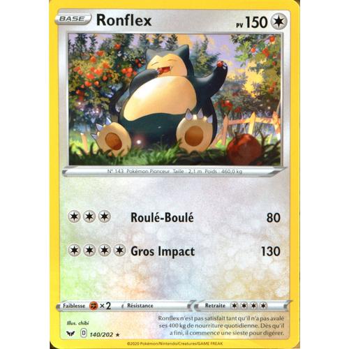 Carte Pokémon 140/202 Ronflex Série Eb01 - Epée Et Bouclier 1 Neuf Fr