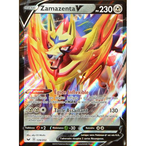 Carte Pokémon 139/202 Zamazenta V Eb01 - Epée Et Bouclier 1 Neuf Fr