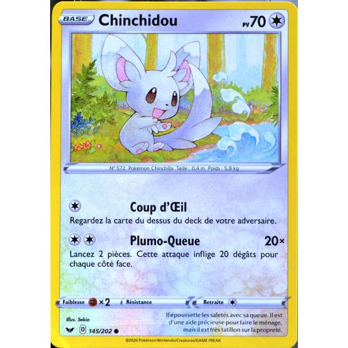 Carte Pokémon 145/202 Chinchidou 70 Pv Série Eb01 - Epée Et Bouclier 1 Neuf Fr