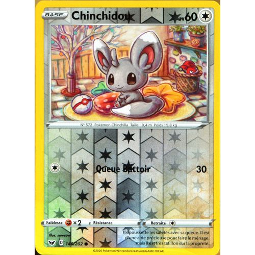 Carte Pokémon 146/202 Chinchidou - Reverse Série Eb01 - Epée Et Bouclier 1 Neuf Fr