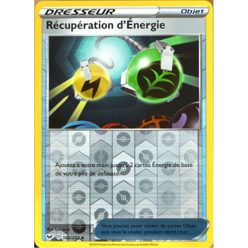 Carte Pokémon 160/202 Récupération D'énergie - Reverse Eb01 - Epée Et Bouclier 1 Neuf Fr