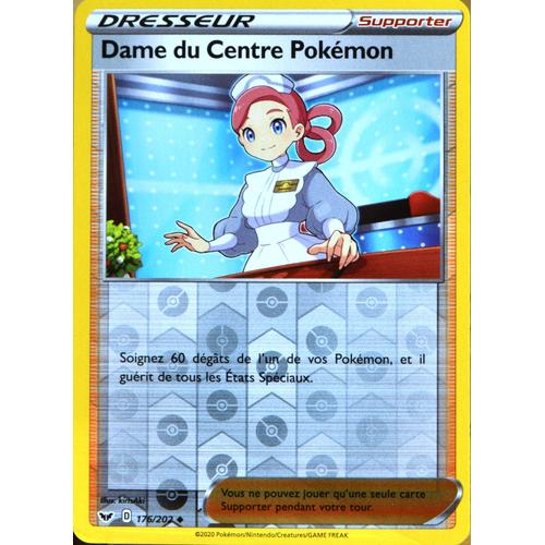 Carte Pokémon 176/202 Dame Du Centre Pokémon - Reverse Eb01 - Epée Et Bouclier 1 Neuf Fr