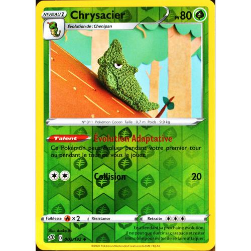 Carte Pokémon 2/192 Chrysacier - Reverse Eb02 - Epée Et Bouclier - Clash Des Rebelles Neuf Fr