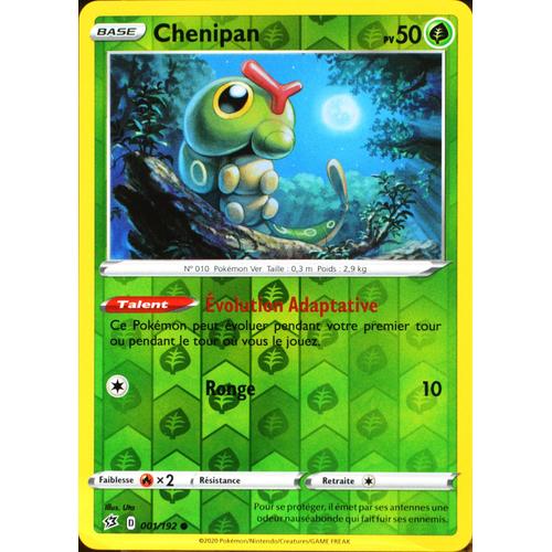 Carte Pokémon 1/192 Chenipan - Reverse Eb02 - Epée Et Bouclier - Clash Des Rebelles Neuf Fr