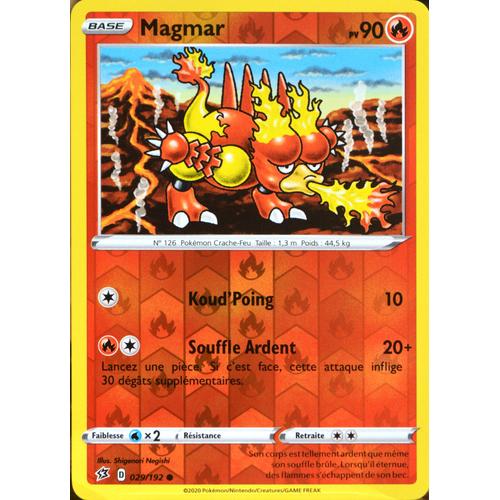 Carte Pokémon 29/192 Magmar - Reverse Eb02 - Epée Et Bouclier - Clash Des Rebelles Neuf Fr