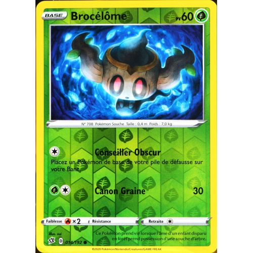 Carte Pokémon 14/192 Brocélôme - Reverse Eb02 - Epée Et Bouclier - Clash Des Rebelles Neuf Fr