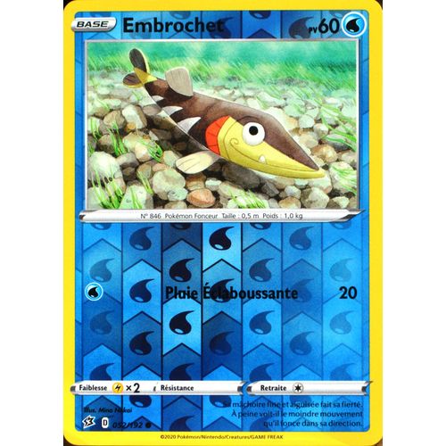 Carte Pokémon 052/192 Embrochet - Reverse Eb02 - Epée Et Bouclier - Clash Des Rebelles Neuf Fr