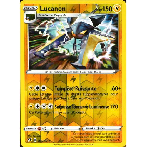 Carte Pokémon 66/192 Lucanon - Reverse Eb02 - Epée Et Bouclier - Clash Des Rebelles Neuf Fr