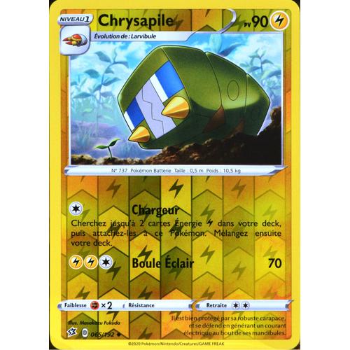 Carte Pokémon 65/192 Chrysapile - Reverse Eb02 - Epée Et Bouclier - Clash Des Rebelles Neuf Fr