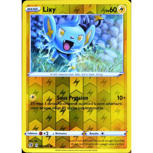 Carte Pokémon 60/192 Lixy - Reverse Eb02 - Epée Et Bouclier - Clash Des Rebelles Neuf Fr