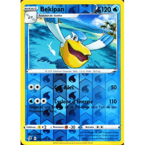 Carte Pokémon 42/192 Bekipan - Reverse Eb02 - Epée Et Bouclier - Clash Des Rebelles Neuf Fr