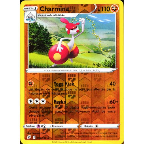 Carte Pokémon 98/192 Charmina - Reverse Eb02 - Epée Et Bouclier - Clash Des Rebelles Neuf Fr