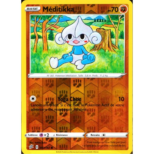 Carte Pokémon 97/192 Méditikka - Reverse Eb02 - Epée Et Bouclier - Clash Des Rebelles Neuf Fr