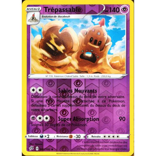 Carte Pokémon 82/192 Trépassable - Reverse Eb02 - Epée Et Bouclier - Clash Des Rebelles Neuf Fr