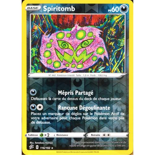 Carte Pokémon 116/192 Spiritomb - Reverse Eb02 - Epée Et Bouclier - Clash Des Rebelles Neuf Fr