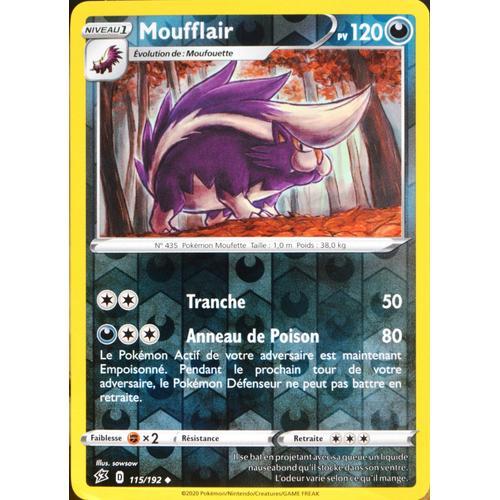 Carte Pokémon 115/192 Moufflair - Reverse Eb02 - Epée Et Bouclier - Clash Des Rebelles Neuf Fr