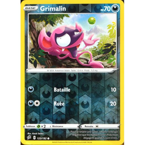 Carte Pokémon 123/192 Grimalin - Reverse Eb02 - Epée Et Bouclier - Clash Des Rebelles Neuf Fr