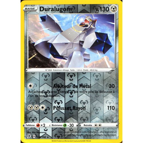 Carte Pokémon 138/192 Duralugon - Reverse Eb02 - Epée Et Bouclier - Clash Des Rebelles Neuf Fr