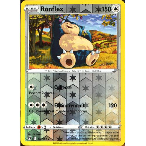 Carte Pokémon 141/192 Ronflex - Reverse Eb02 - Epée Et Bouclier - Clash Des Rebelles Neuf Fr