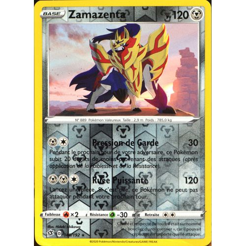 Carte Pokémon 140/192 Zamazenta - Reverse Eb02 - Epée Et Bouclier - Clash Des Rebelles Neuf Fr