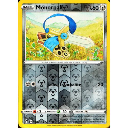 Carte Pokémon 133/192 Monorpale - Reverse Eb02 - Epée Et Bouclier - Clash Des Rebelles Neuf Fr