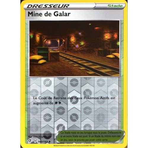 Carte Pokémon 160/192 Mine De Galar - Reverse Eb02 - Epée Et Bouclier - Clash Des Rebelles Neuf Fr