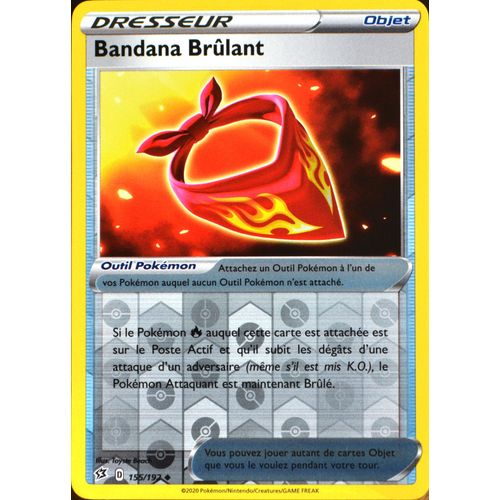 Carte Pokémon 155/192 Bandana Brûlant - Reverse Eb02 - Epée Et Bouclier - Clash Des Rebelles Neuf Fr