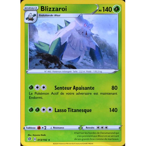 Carte Pokémon 13/192 Blizzaroi Eb02 - Epée Et Bouclier - Clash Des Rebelles Neuf Fr