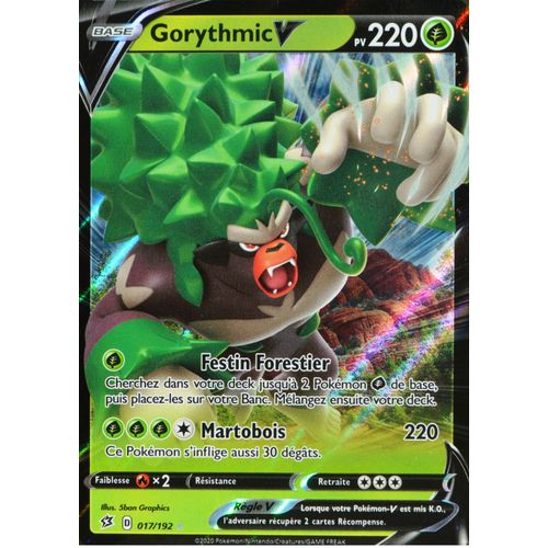 Carte Pokémon 17/192 Gorythmic-V Eb02 - Epée Et Bouclier - Clash Des Rebelles Neuf Fr