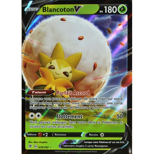 Carte Pokémon 19/192 Blancoton-V Eb02 - Epée Et Bouclier - Clash Des Rebelles Neuf Fr