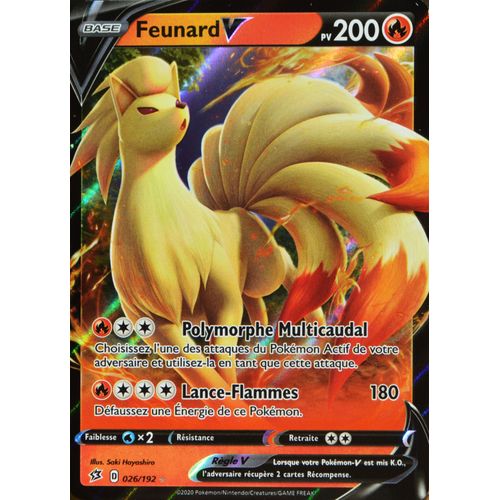 Carte Pokémon 26/192 Feunard-V Eb02 - Epée Et Bouclier - Clash Des Rebelles Neuf Fr