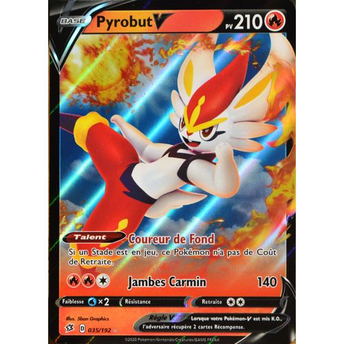 Carte Pokémon 35/192 Pyrobut-V Eb02 - Epée Et Bouclier - Clash Des Rebelles Neuf Fr