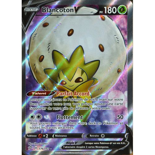 Carte Pokémon 176/192 Blancoton-V Eb02 - Epée Et Bouclier - Clash Des Rebelles Neuf Fr
