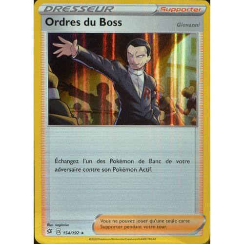 Carte Pokémon 154/192 Ordres Du Boss Eb02 - Epée Et Bouclier - Clash Des Rebelles Neuf Fr