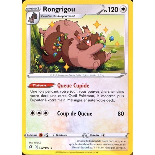 Carte Pokémon 152/192 Rongrigou Eb02 - Epée Et Bouclier - Clash Des Rebelles Neuf Fr