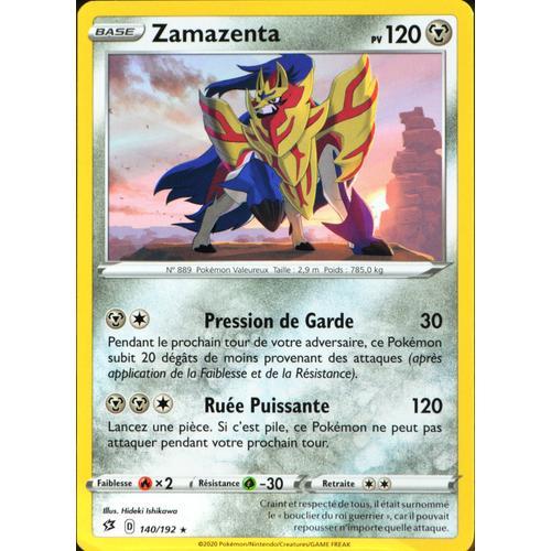 Carte Pokémon 140/192 Zamazenta Eb02 - Epée Et Bouclier - Clash Des Rebelles Neuf Fr