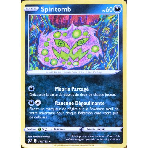 Carte Pokémon 116/192 Spiritomb Eb02 - Epée Et Bouclier - Clash Des Rebelles Neuf Fr