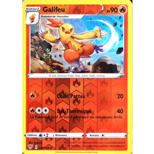 Carte Pokémon 23/189 Galifeu - Reverse Eb03 - Epée Et Bouclier - Ténèbres Embrasées Neuf Fr