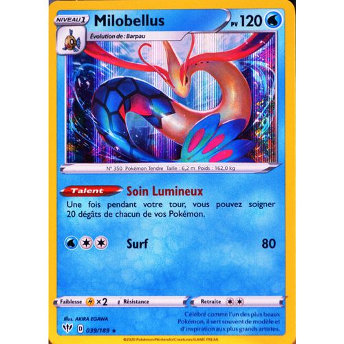 Carte Pokémon 39/189 Milobellus Eb03 - Epée Et Bouclier - Ténèbres Embrasées Neuf Fr