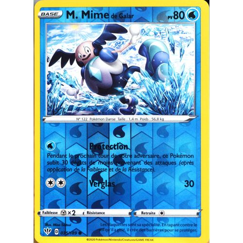 Carte Pokémon 35/189 M. Mime De Galar - Reverse Eb03 - Epée Et Bouclier - Ténèbres Embrasées Neuf Fr