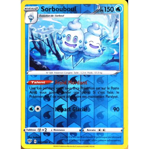 Carte Pokémon 47/189 Sorbouboul - Reverse Eb03 - Epée Et Bouclier - Ténèbres Embrasées Neuf Fr