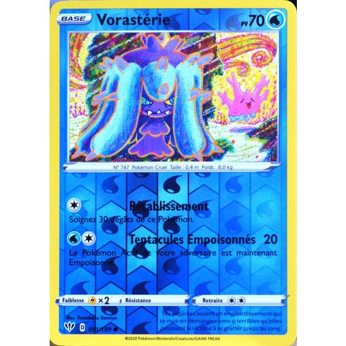 Carte Pokémon 51/189 Vorastérie - Reverse Eb03 - Epée Et Bouclier - Ténèbres Embrasées Neuf Fr