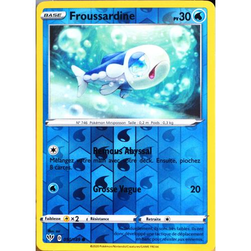 Carte Pokémon 50/189 Froussardine - Reverse Eb03 - Epée Et Bouclier - Ténèbres Embrasées Neuf Fr