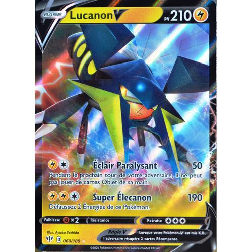 Carte Pokémon 60/189 Lucanon-V Eb03 - Epée Et Bouclier - Ténèbres Embrasées Neuf Fr