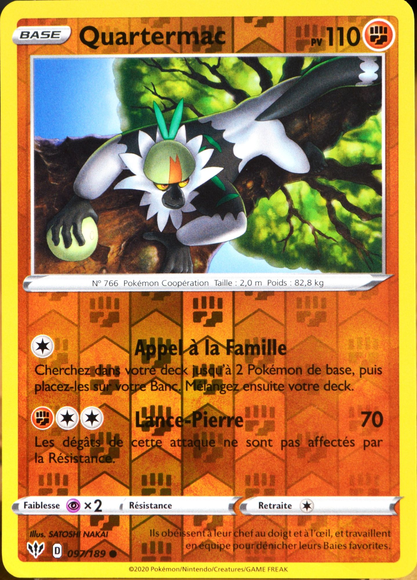 Carte Pokémon 97/189 Quartermac - Reverse Eb03 - Epée Et Bouclier - Ténèbres Embrasées Neuf Fr