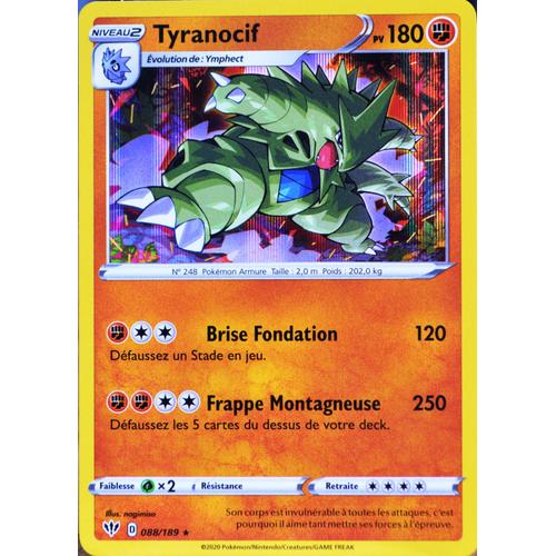 Carte Pokémon 88/189 Tyranocif Eb03 - Epée Et Bouclier - Ténèbres Embrasées Neuf Fr