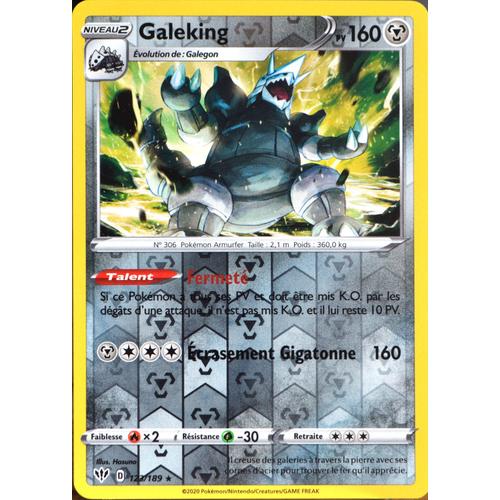Carte Pokémon 123/189 Galeking - Reverse Eb03 - Epée Et Bouclier - Ténèbres Embrasées Neuf Fr